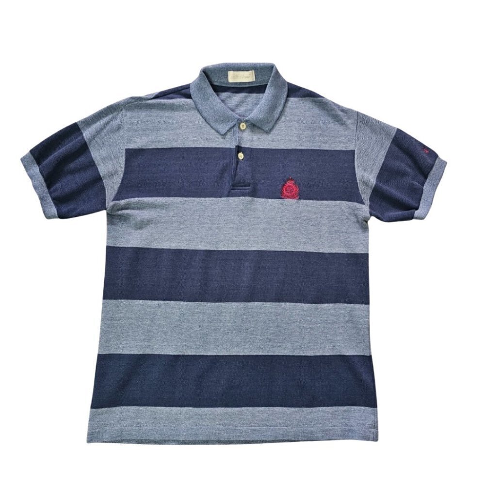 Men's Collezione Short Sleeve Golf Shirt, Size Medium, Blue